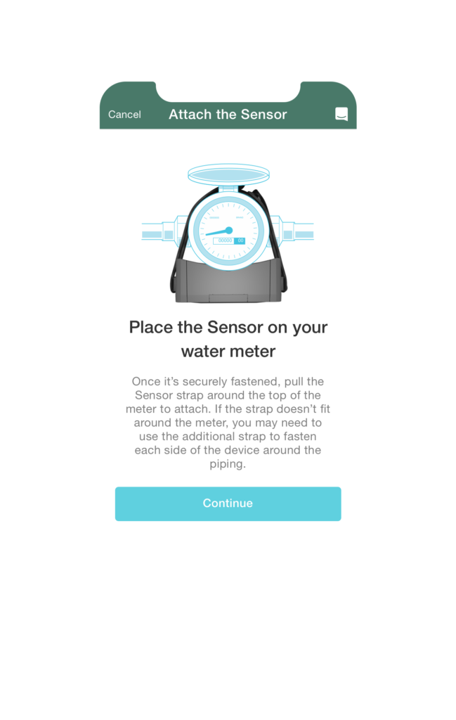 Flume App- Place Sensor on Meter
